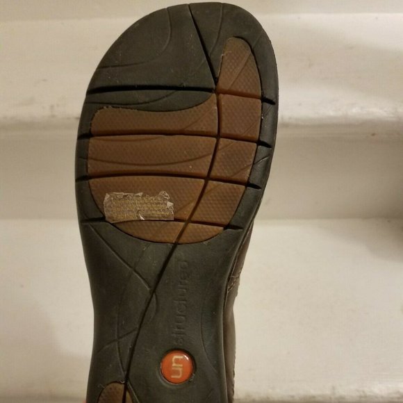 CLARKS 10 M US Women Dark Brown Leather Slip-ons - Picture 8 of 8